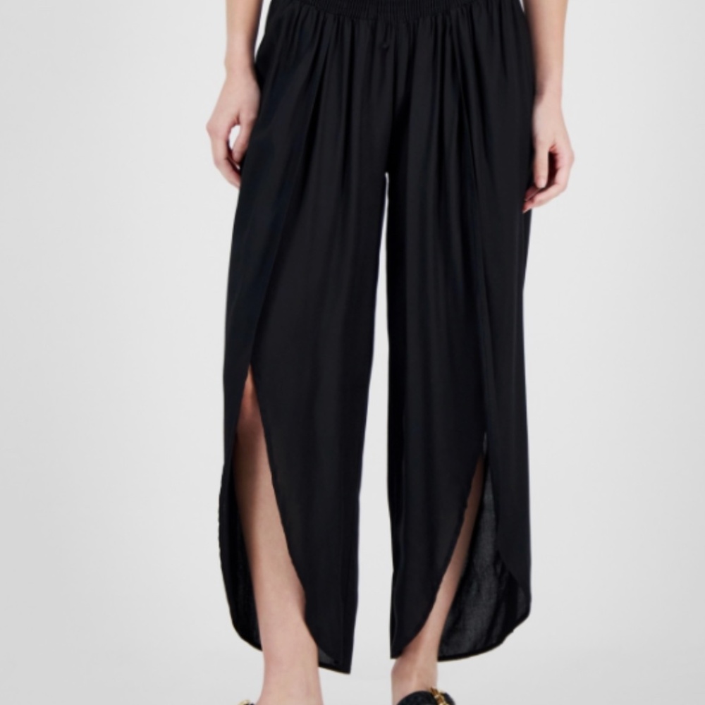 Raviya Women's Front-Slit Pants - Black Size XL NWT